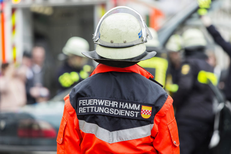 Verkehrssicherheitstag:
Feuerwehr im Einsatz bei einer Übung